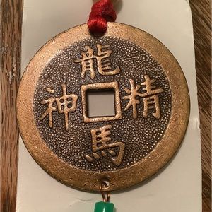 New Vintage FENG SHUI hanging giant coin
